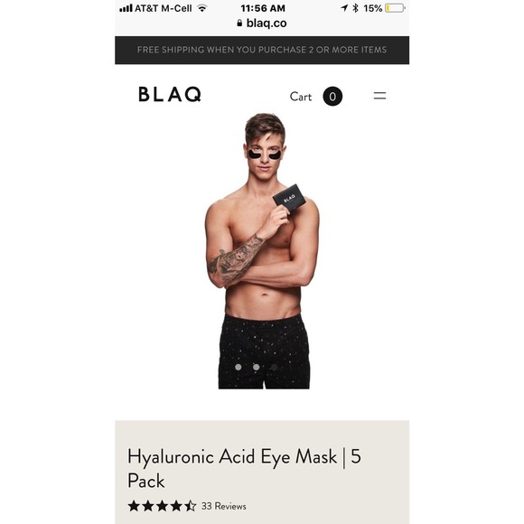 Blaq Hyaluronic Acid/Charcoal EyeMask - Picture 3 of 5